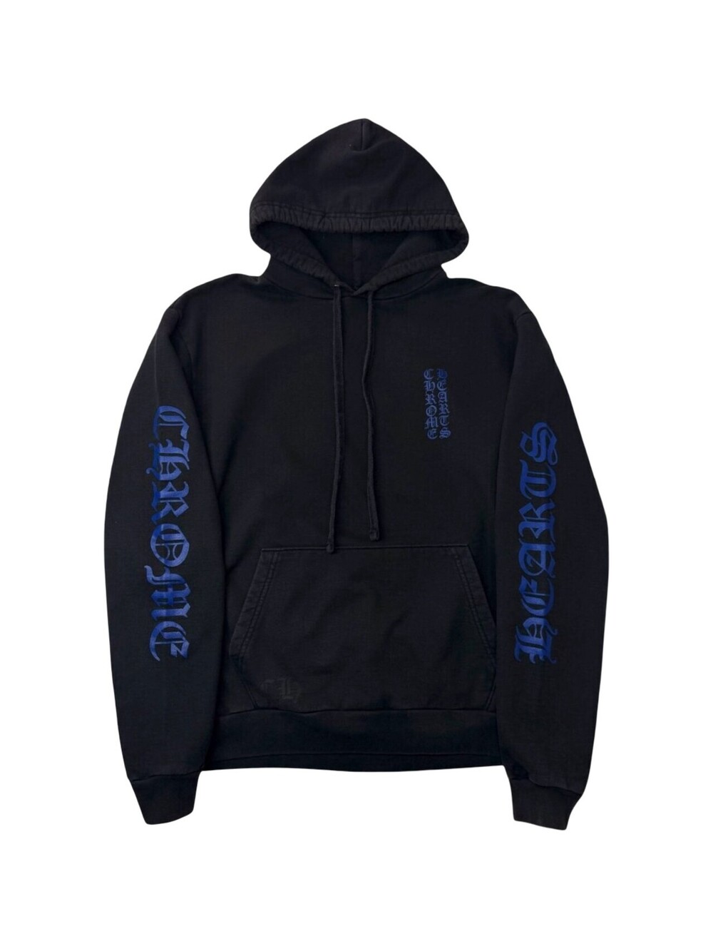 Chrome Hearts Vertical Logo Hoodie Blue Sz M Flawless